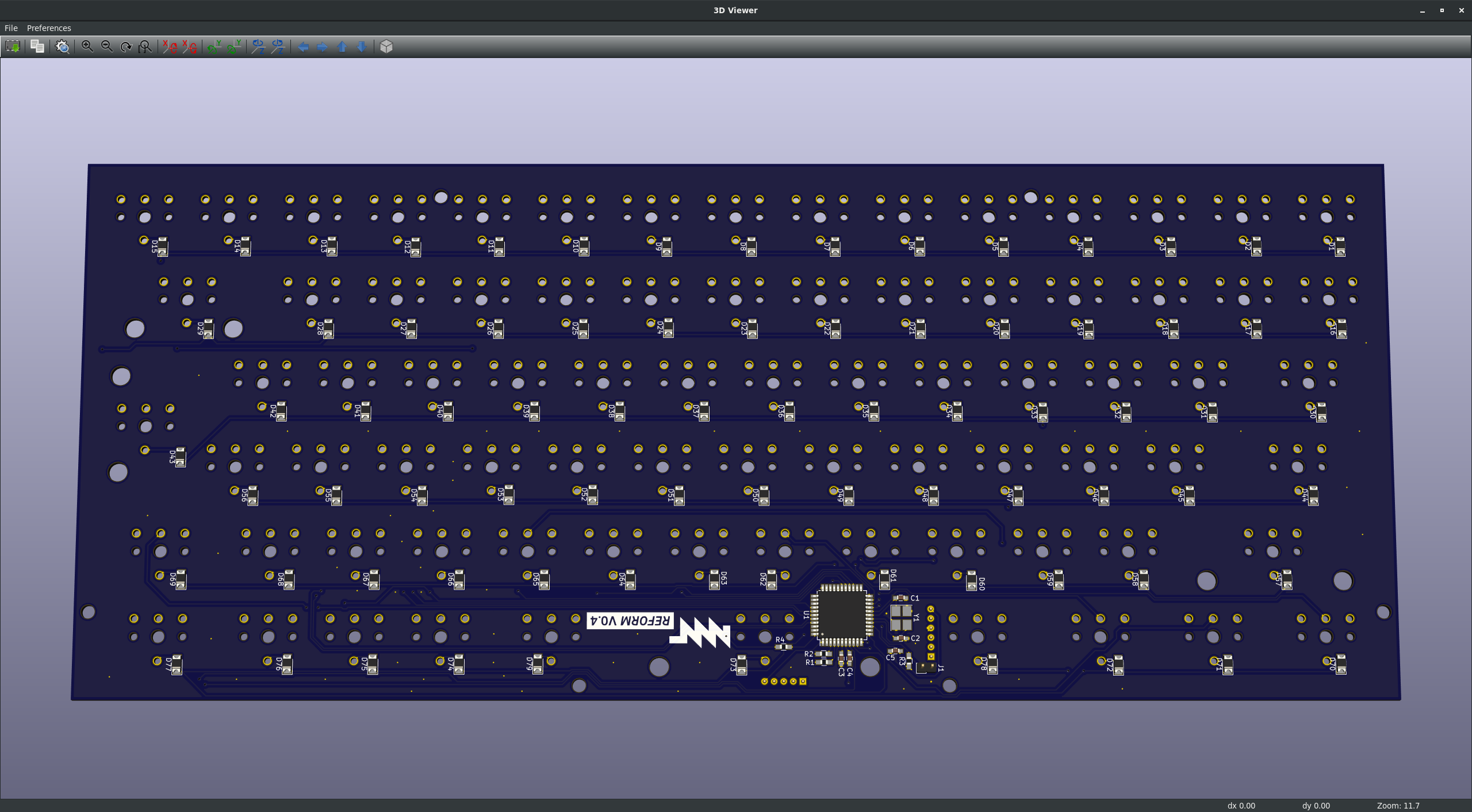 Reform 0.4 Keyboard PCB